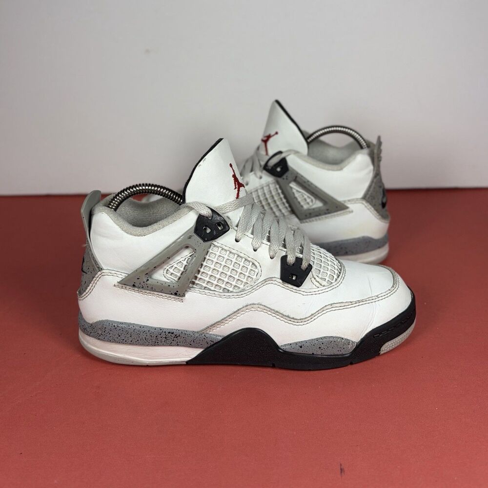 Nike Air Jordan 4 Retro TD White Cement IB4388-100 Toddler Kids Size 2.5Y Shoes